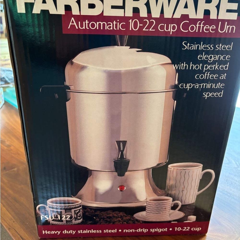 Large coffee urn. Perfect for parties or gatherings.